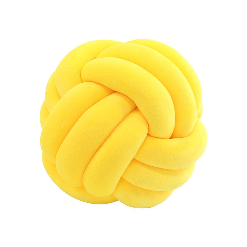 Soft Round Handmade Knotted Ball Sofa Pillow Velvet Plush Ball