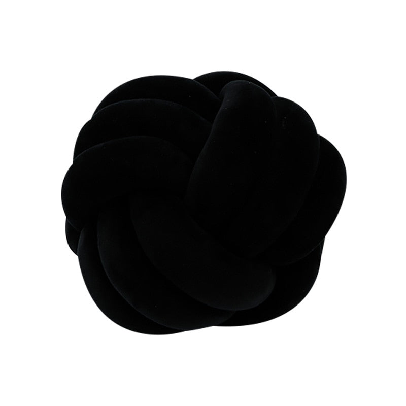 Soft Round Handmade Knotted Ball Sofa Pillow Velvet Plush Ball