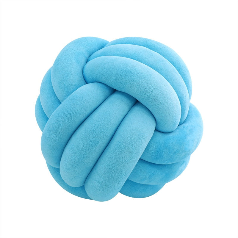 Soft Round Handmade Knotted Ball Sofa Pillow Velvet Plush Ball