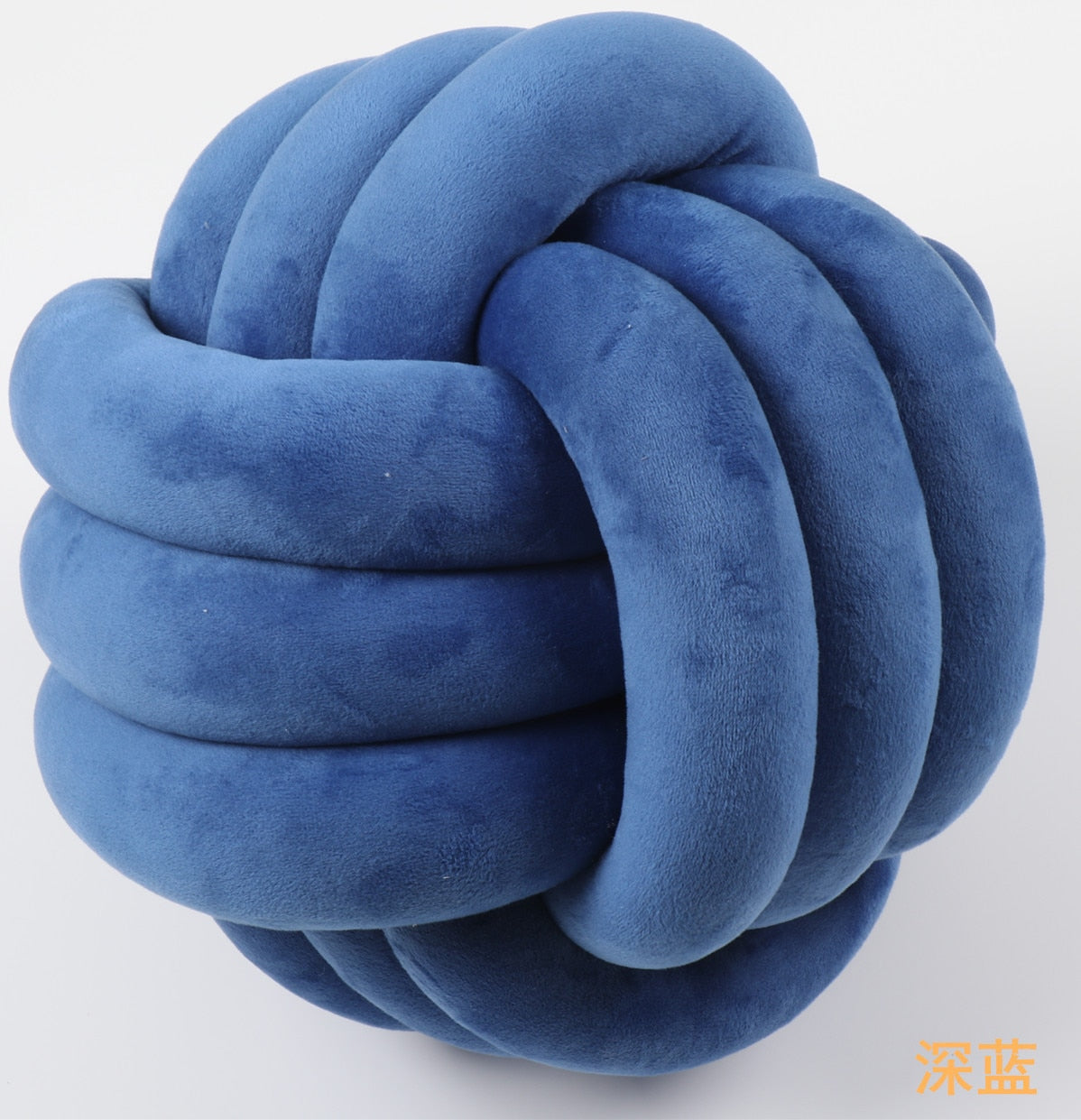 Soft Round Handmade Knotted Ball Sofa Pillow Velvet Plush Ball