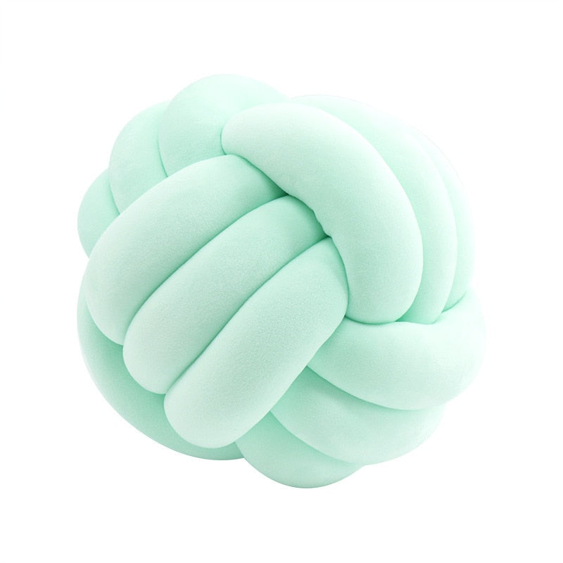Soft Round Handmade Knotted Ball Sofa Pillow Velvet Plush Ball