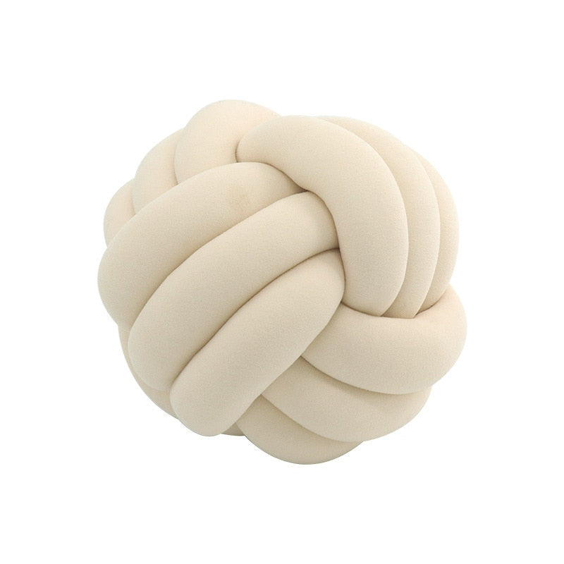 Soft Round Handmade Knotted Ball Sofa Pillow Velvet Plush Ball