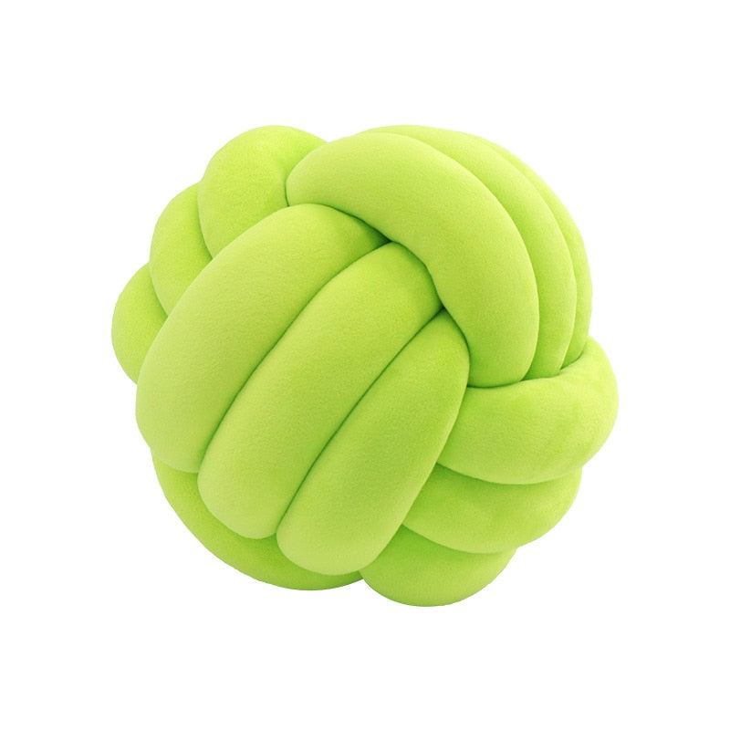 Soft Round Handmade Knotted Ball Sofa Pillow Velvet Plush Ball