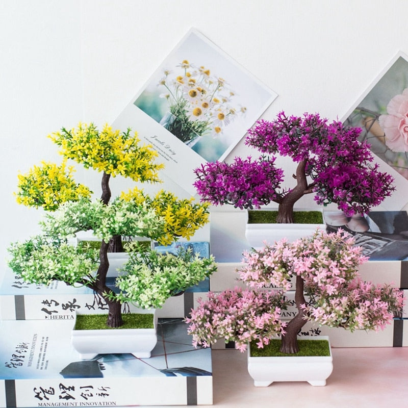 Artificial Plastic Plant Bonsai Small Tree