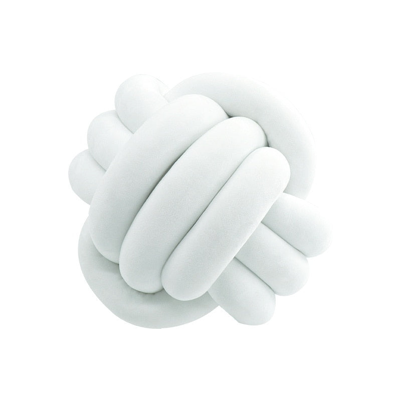 Soft Round Handmade Knotted Ball Sofa Pillow Velvet Plush Ball