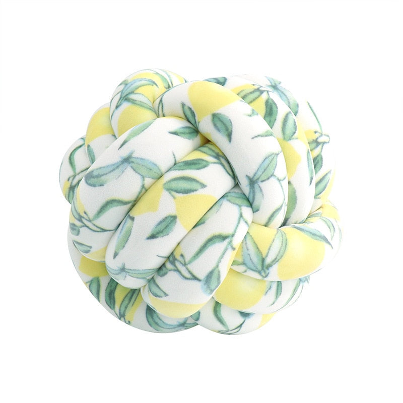 Soft Round Handmade Knotted Ball Sofa Pillow Velvet Plush Ball
