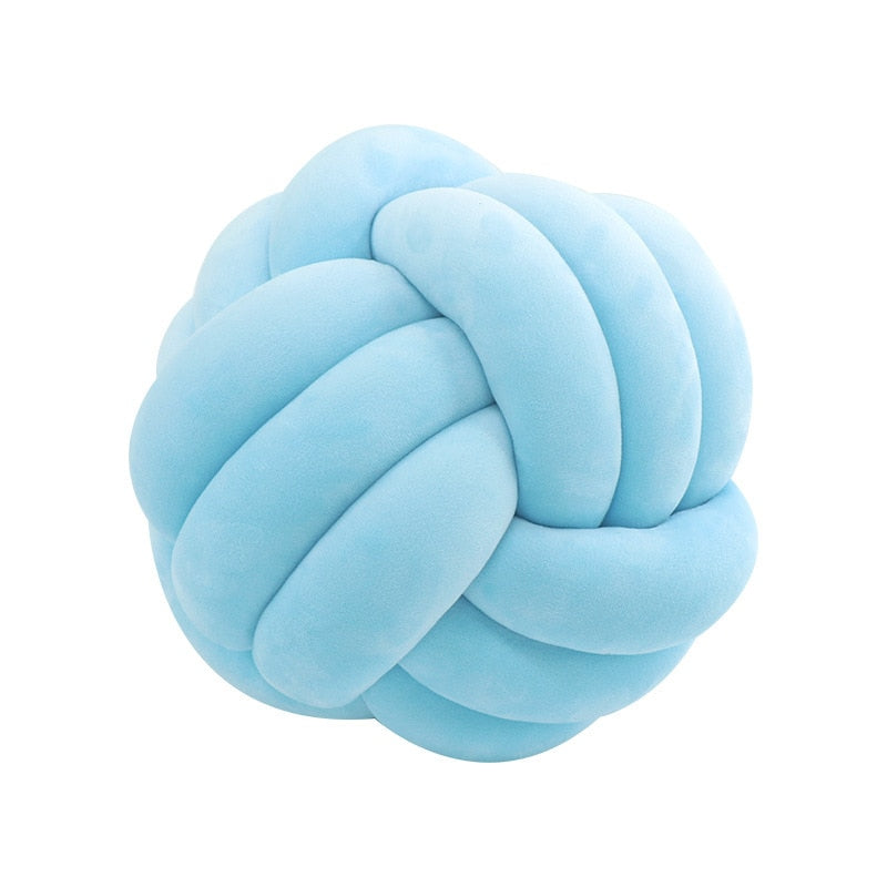 Soft Round Handmade Knotted Ball Sofa Pillow Velvet Plush Ball